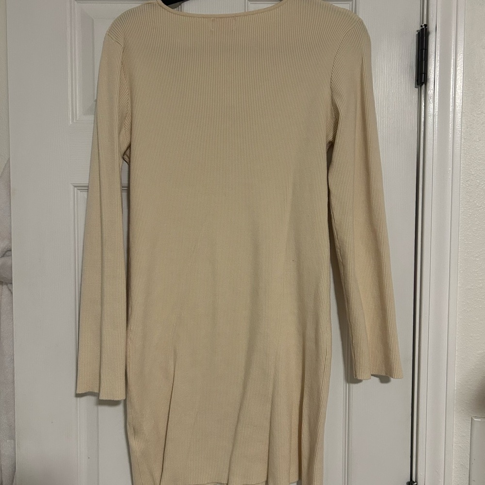Pink Lily Cream Ribbed Top - Picture 7 of 10
